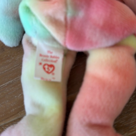 NWT Ty Bear PEACE Plush in pastel colors - Picture 4 of 6